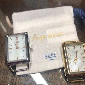 KEEP Collective gold & silver watch faces.